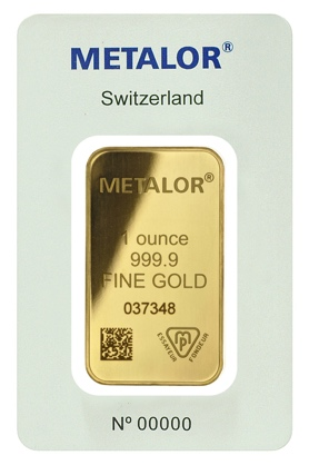 Metalor 1oz Gold Bar